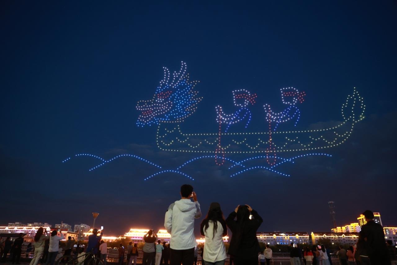 China dragon drone show